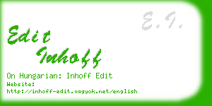 edit inhoff business card